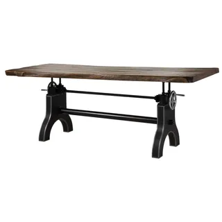 MASSIVMOEBEL24.DE Esstisch Mango 240x100x80-101 höhenverstellbar natur geölt Manchester #104