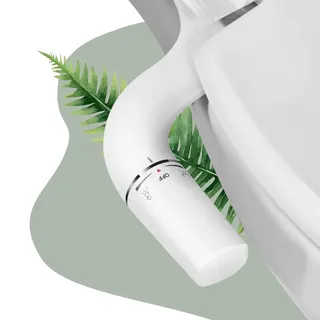 SAMODRA Ultradünnes, minimalistisches Bidet für Toilette mit nicht elektrischer Doppeldüse (Front- und Heckwäsche), Frischwasser-Bidet-Toilettensitz-Befestigung