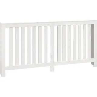 vidaXL Heizkörperverkleidung Weiß 169x19x84 cm Massivholz Kiefer