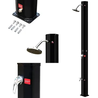 Solardusche 35L Schwarz Gartenbrause Fußdusche Camping Pool Regendusche Outdoor - Schwarz