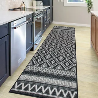 Teppich OTTO HOME "Toronto auch als Läufer erhältlich" Gr. 12, schwarz, B:80cm H:3mm L:250cm, Kunstfaser, Teppiche, Teppich, In- und Outdoor geeignet, Sisal-Optik, Wetterfest & UV-beständig, Boho