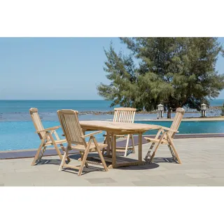 Möbilia Gartentisch Ausziehtisch 180/240 x 100 x 75 cm Natur