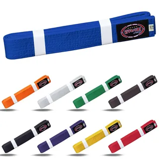 Farabi Sports Karate Gürtel Mehrere Farben Karate Gürtel Judo Karate BJJ Kampfsport Taekwondo Gürtel (260-cm, Blue)