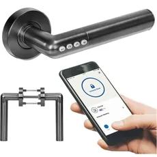 Miratic Elektronisches Türschloss Bluetooth Smart PIN- und Bluetooth-Öffnung IP44 (Schwarz)