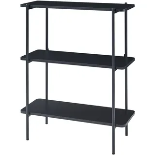 [en.casa] Standregal Samnanger 100 x 80 x 34 cm Schwarz