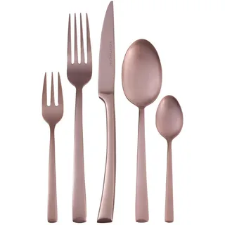 Echtwerk Besteckset , Bronzefarben , Metall , 30-teilig , rostfrei, lebensmittelecht , Besteck, Besteck-Sets