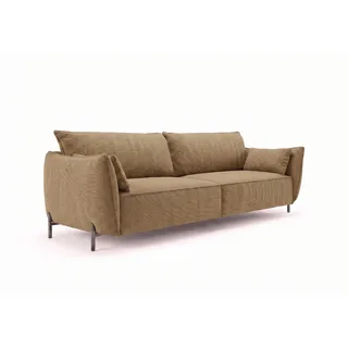 Kaiser Möbel Sofa 3-Sitzer für Terrasse und Garten, Stoff Sunlight, Toffee, Sunmee , Braun , Holz , 188x90x95 cm , Gartenmöbel, Loungemöbel, Gartensofas & Loungesofas