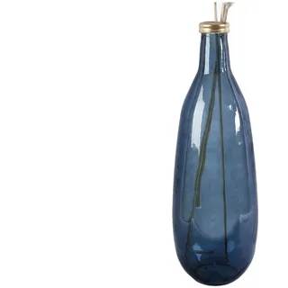 Alexandra House Living Bodenvase Blau/Gold, recyceltes Glas, 25 x 75 x 25 cm