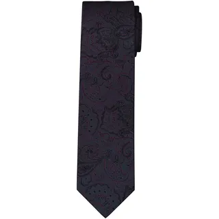 OLYMP Krawatte reine Seide, modisches Muster, 6,5 cm, aubergine