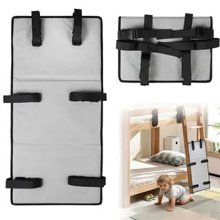 Etagenbett Leiterabdeckung Kinder 78x38cm, Grau, 600D Oxford | Hochbett Leiterschutz mit 6 Sicherheitsverschlüssen, Leiterpolster Klettersperre gegen Klettern, für Etagenbett Kinder