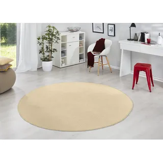 HANSE HOME Fancy rund, Kurzflor, Unifarben, farblich passende Kettelung