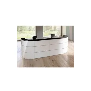 Kerkmann Empfangstheke Cento 7 für 2 Personen, weiß, anthrazit 360,0 x 80,0 x 110,0 cm