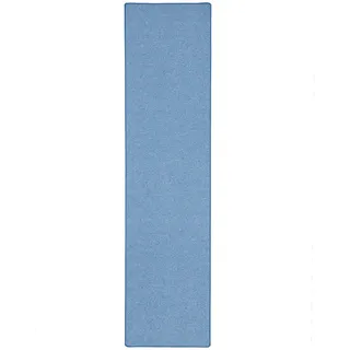 Snapstyle Feinschlingen Velour Läufer Teppich 100 x 200 cm Blau