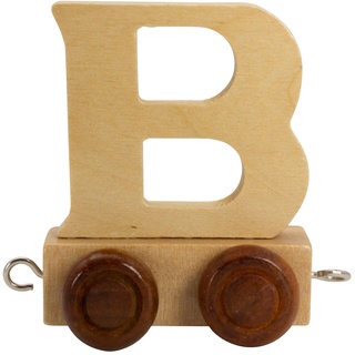 GICO Buchstabenzug aus Holz, Buchstaben Zug, Lok, Waggon, A-Z, Wunschname (B)