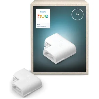 Philips Hue Flux LED-Strip Light-Eckverbinder, Zubehör, 90-Grad-Verlängerung, Flexible Innenbeleuchtung, gleichmäßiges Licht, einfache Installation, 4er-Pack