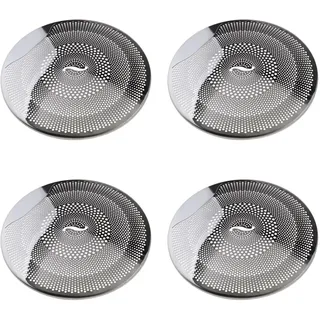 Auto Audio Lautsprecher Abdeckung Tür Lautsprecher Verkleidung Kompatibel mit Mercedes-Benz E/C/GLC Klasse W213 W205 Hellsilber Edelstahl 4 Stück