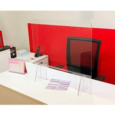 Duschabtrennung mit Fenster – Anzeige, Büro, Geschäft, Restaurant, transparentes Plexiglas, 65 x 67 cm
