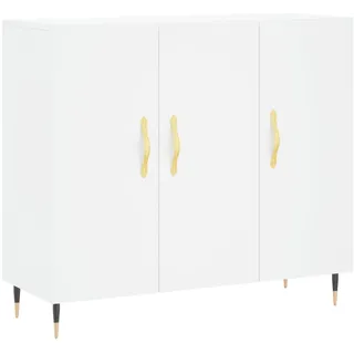 Sideboard Weiß 90x34x80 cm Holzwerkstoff - Weiß