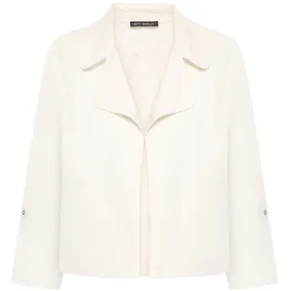 Jackenblazer BETTY BARCLAY "Sommerblazer mit 3/4 Arm", Damen, Gr. 36, weiß (rohweiß), Obermaterial: 55% Leinen LI. 45% Viskose CV., Blazer Jackenblazer