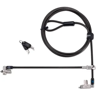 Kensington Slim N17 2.0 Laptopschloss mit zwei Schließköpfen für Wedge-Shaped Security Slots