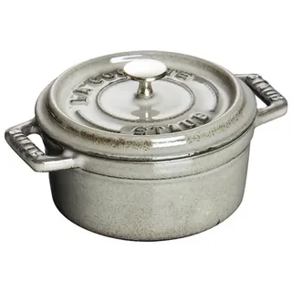 Staub Cocotte 10 cm rund grau