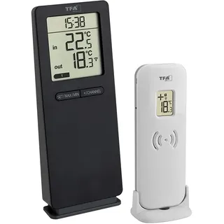 TFA 30.3071.01 schwarz LOGO 2.0 Funk-Thermometer