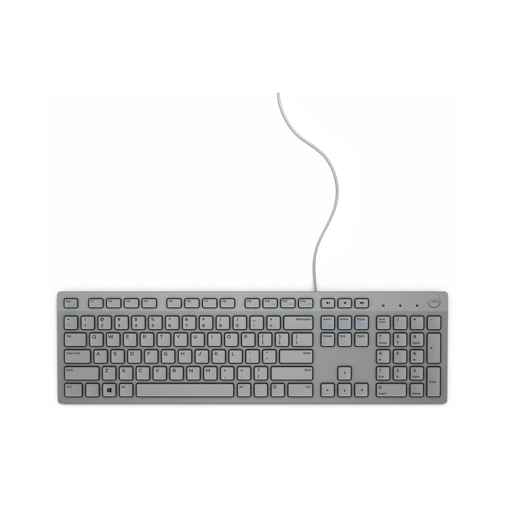 Bild von KB216 Multimedia Tastatur US grau (580-ADHR)