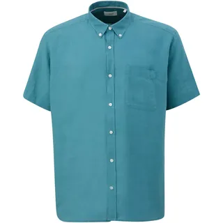 s.Oliver Big Size Herren 2148419 Leinenhemd Kurzarm, Petrol 6565, 4XL