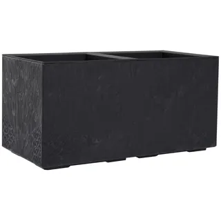 Siena Garden FARO Stone Pflanzkasten 80 x 40 x 40 cm Schwarz