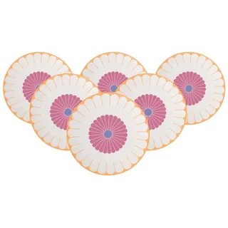 Villeroy & Boch "Servierplatten Fleur Couleur ø 31,8 cm 6er Set bunt", bunt,