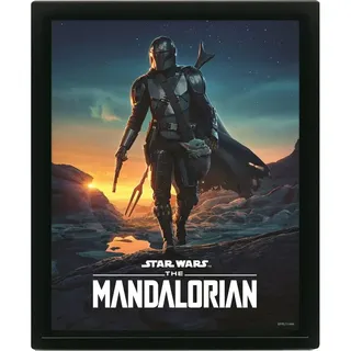 Pyramid International Europe Star Wars 3D Lenticular Poster im Rahmen (Nightfall Design) 25cm x 20cm x 1.5cm - Offizielles Lizenzprodukt