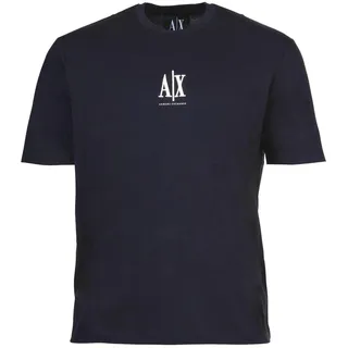 Giorgio Armani Armani Exchange Herren. T-Shirt Blau Baumwolle, Kurzarm, Marine