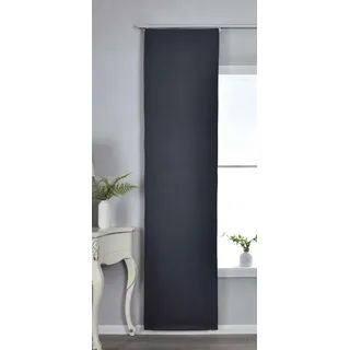 Gardinenbox Flächenvorhang mit Paneelwagen HxB 245x60 cm Dunkelgrau 100% Verdunkelung Blackout »München Dark« Paneelwagen Dreischichtige Bindung 202410P