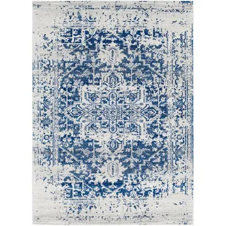 livabliss Vintage-Teppich, Blau, Textil, Orientalisch, Rechteckig, 140x200 cm, Oeko-Tex® Standard 100, in verschiedenen Größen erhältlich, Teppiche & Böden, Teppiche, Vintage-Teppiche