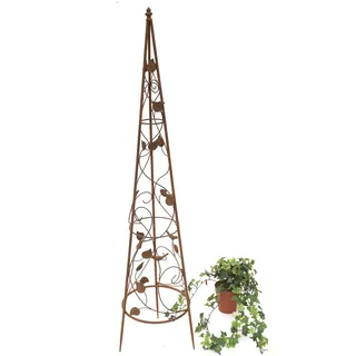 DanDiBo Ambiente Rankhilfe Pyramide 24 x 118 x 24 cm Braun