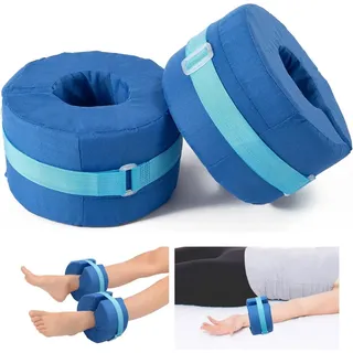 2-Pack-Fuß dekubitus matratze,beinkissen hebekissen,antidekubitus sitzkissen,fersenschutz dekubitus kissen für bett,Bein-Knöchelkissen-Ring-Entlastungsdruckkissen für Bequemer Stützschwamm, Abnehmbar