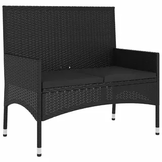 vidaXL Gartenbank 85 x 85 x 85 cm Schwarz