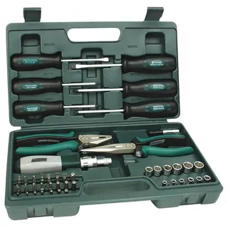 Brüder Mannesmann Werkzeuge Werkzeugkoffer bestückt 45-tlg. mehrfarbig