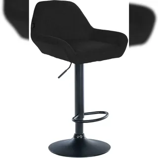 CLP Barhocker Braga Stoff 51 x 89 x 52 cm Schwarz