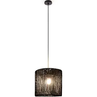Paco Home Hugo Ramira 1-flg. Ø 33 cm schwarz Papier Rattan
