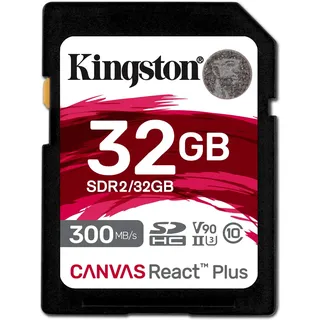 Kingston Canvas React Plus SDHC UHS-II 300R/260W U3 V90 for Full HD/4K/8K