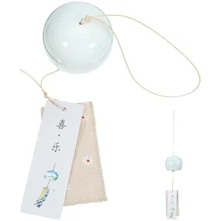Housoutil Japanisches Windspiel Keramik Deko Windspiel Im Japanischen Stil Zum Aufhängen Für Garten Büro Zuhause Restaurant Und Geschäft 43.00 X 7.30 X 6.00 cm 1 Stück