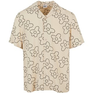 Urban Classics Herren Hemd Viscose AOP Resort Shirt, lässiges Hemd für Männer, mit floralem Print, softseagrassflower, M