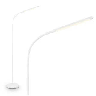 LED Stehlampe LED Stehleuchte Standleuchte Dimmbar Touch Warmweiß Schwenkbar - Weiß