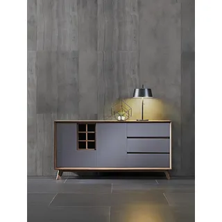 Kommode Designer Modern Kommode Schränke Holzkommode Anrichte Bar Wein Schrank - Braun