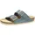 Damen, Pantolette aus Veloursleder, mit verstellbaren Schnallen Alba 5590, Größe:40 EU, Farbe:Blau - blau