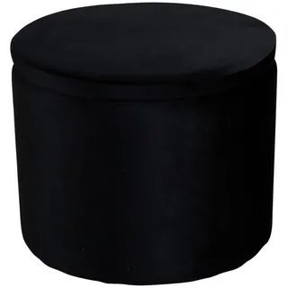 Livetastic Pouf , Schwarz , Textil , Uni , Füllung: Schaumstoff , 51x43x51 cm , Sitzfläche gepolstert , Wohnzimmer, Sessel, Hocker & Hockerbänke, Poufs