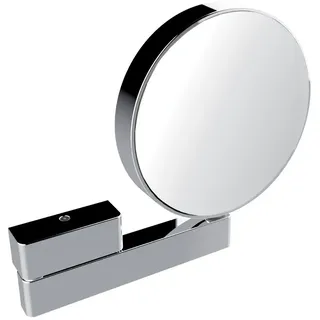 EMCO Universal Kosmetik- und Rasierspiegel am Gelenkarm, runder Kosmetikspiegel zur Wandmontage, Vergrößerungsspiegel (3-/7-fach) ohne Beleuchtung