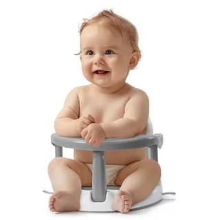 Navaris Badewannensitz Baby - Ergonomischer Baby Badesitz - Badesitz für Babywanne - Baby Badestuhl - Mit Saugnäpfen - Rutschfest - Rückenunterstützung - Ab 6 Monate