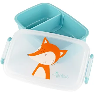 Sigikid 25365 Brotzeitbox Fuchs mit Trennwand, BPA-frei, sicher, leicht, empfohlen für Kinder ab 1 Jahr